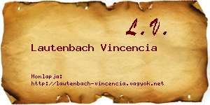 Lautenbach Vincencia névjegykártya
